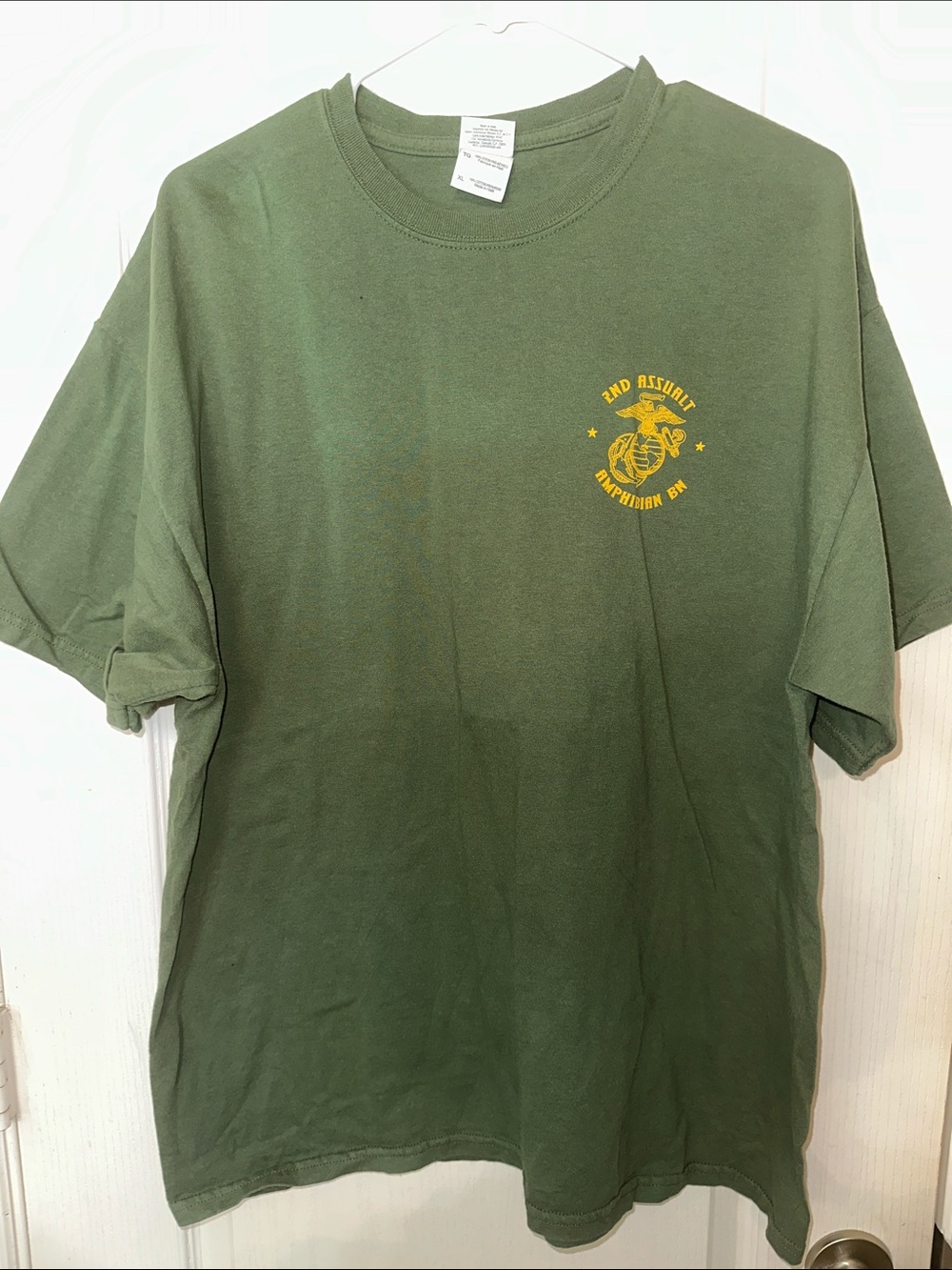 Olive Green Short Sleeve Graphic Crewneck T-Shirt